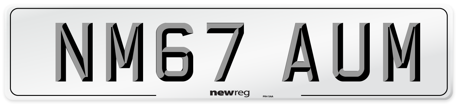 NM67 AUM Number Plate from New Reg